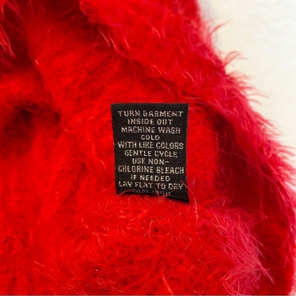 Catherine Malandrino Eyelash Knit Cowl Neck Red Sweater - Medium - Picture 8 of 11